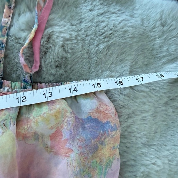 Boho Watercolor Floral Maxi Dress | Ruffle Bodice | Festival | Cottagecore - Picture 3 of 4